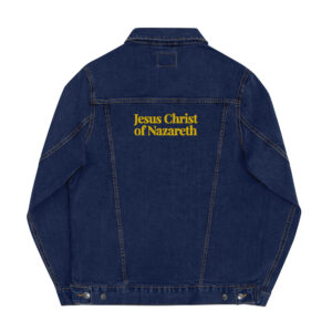 Jacket with JESUS CHRIST OF NAZARETH embroidered on it