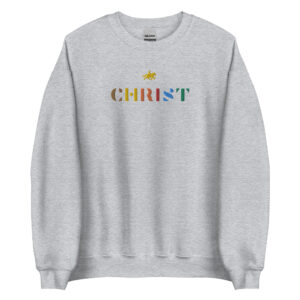 grey chrsitian sweatshirt