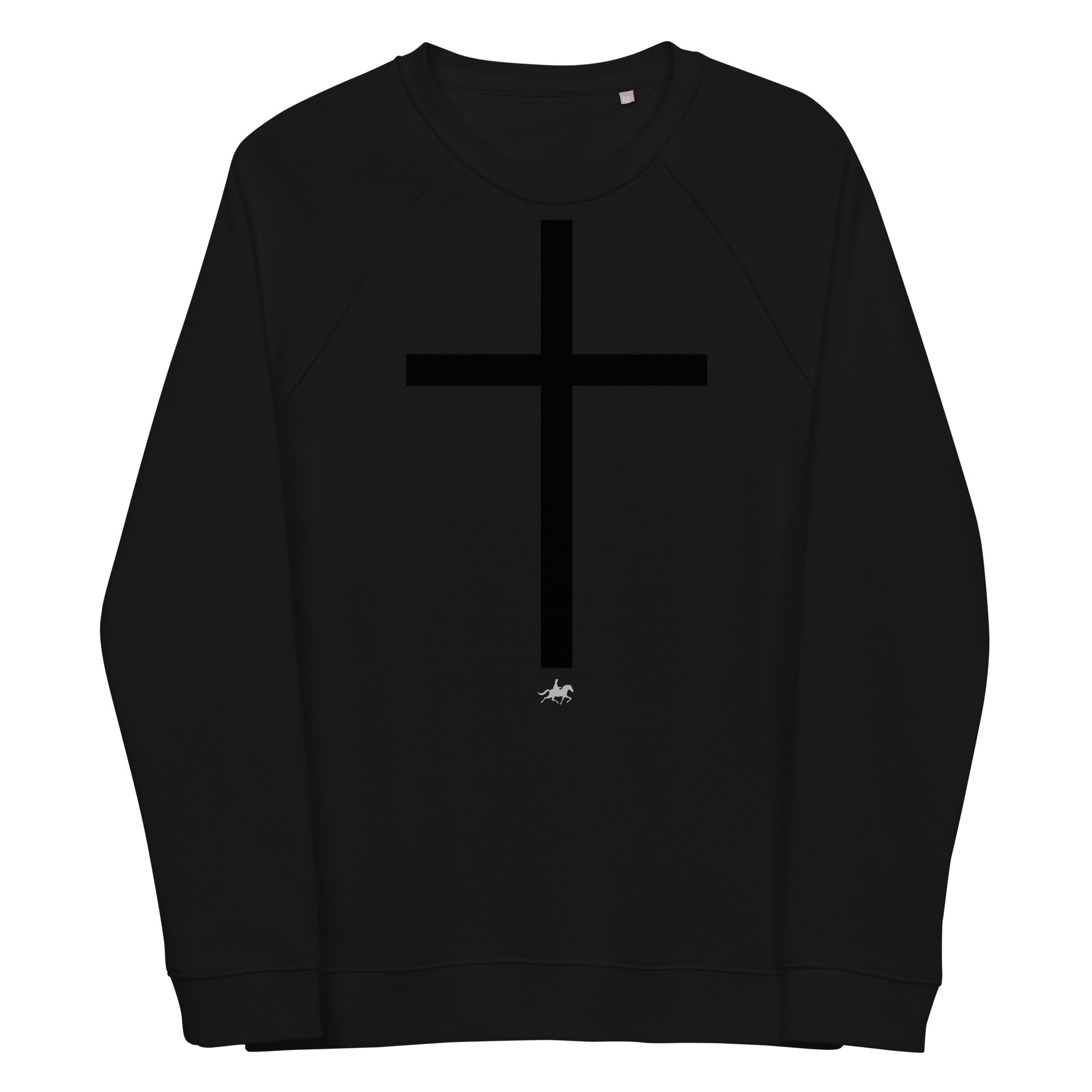 unisex-organic-raglan-sweatshirt-black-front-64ede774642c5.jpg elegant christian apparel