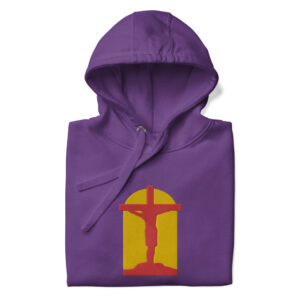 Vibrant Cross Design Hoodie for Men and Women